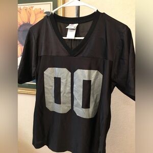Las Vegas Raiders Black V-Neck Cropped Jersey